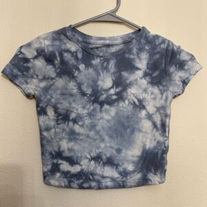 Aeropostale Blue Tie-Dye Crop Top